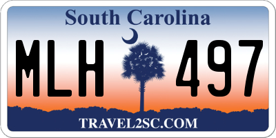 SC license plate MLH497