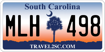 SC license plate MLH498