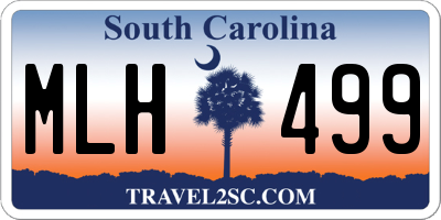 SC license plate MLH499