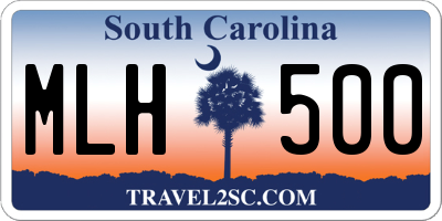 SC license plate MLH500