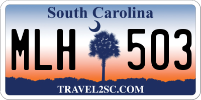 SC license plate MLH503