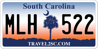 SC license plate MLH522