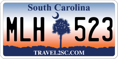SC license plate MLH523