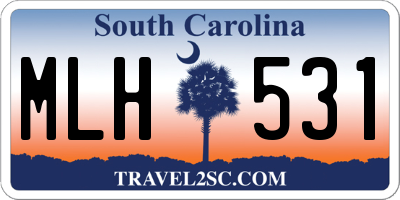 SC license plate MLH531