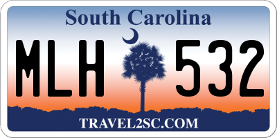 SC license plate MLH532