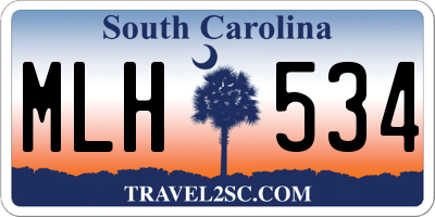 SC license plate MLH534