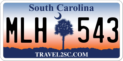 SC license plate MLH543