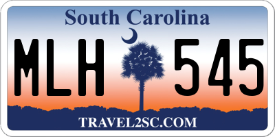 SC license plate MLH545
