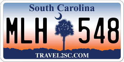 SC license plate MLH548