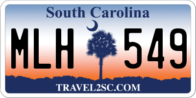 SC license plate MLH549