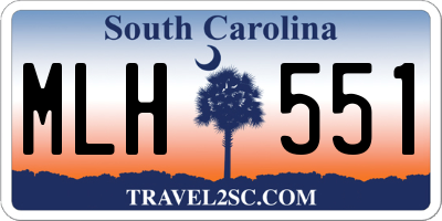 SC license plate MLH551