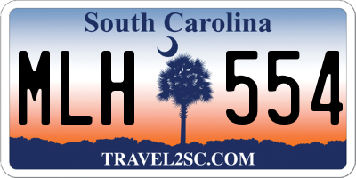 SC license plate MLH554