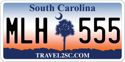 SC license plate MLH555