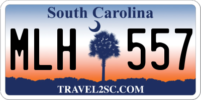 SC license plate MLH557