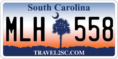 SC license plate MLH558