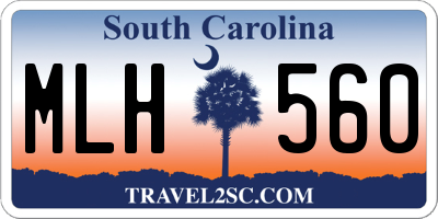 SC license plate MLH560