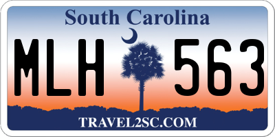 SC license plate MLH563