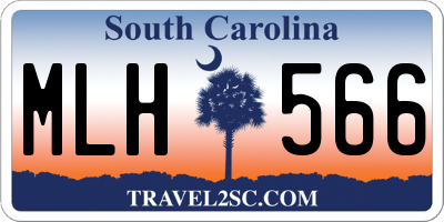 SC license plate MLH566