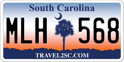 SC license plate MLH568