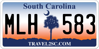 SC license plate MLH583