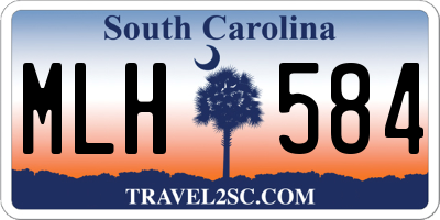 SC license plate MLH584