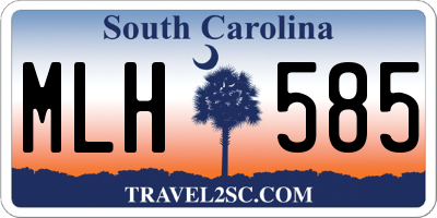 SC license plate MLH585