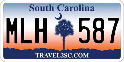 SC license plate MLH587