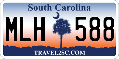 SC license plate MLH588