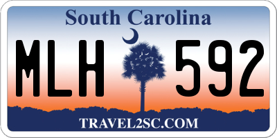 SC license plate MLH592