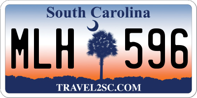 SC license plate MLH596