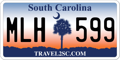SC license plate MLH599