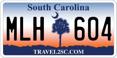 SC license plate MLH604