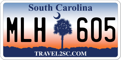 SC license plate MLH605