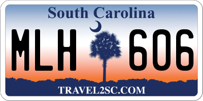 SC license plate MLH606