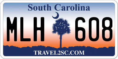 SC license plate MLH608