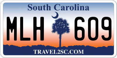 SC license plate MLH609