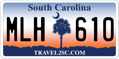 SC license plate MLH610