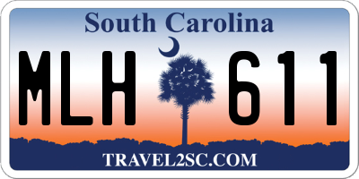 SC license plate MLH611