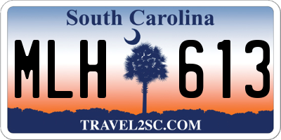 SC license plate MLH613