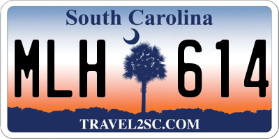 SC license plate MLH614