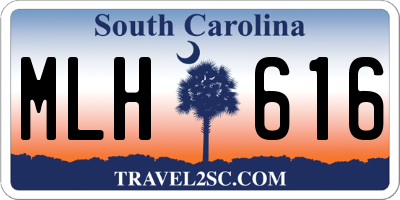 SC license plate MLH616