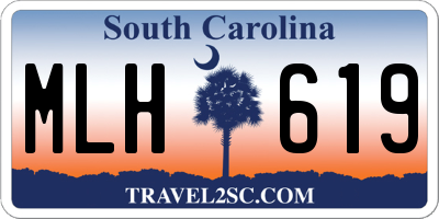 SC license plate MLH619