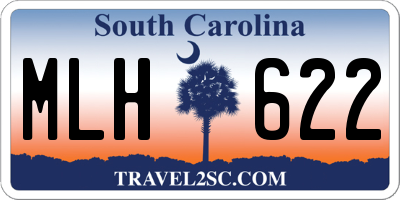 SC license plate MLH622