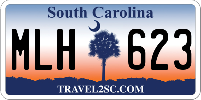 SC license plate MLH623