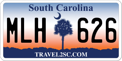 SC license plate MLH626