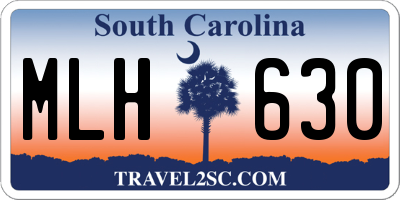 SC license plate MLH630