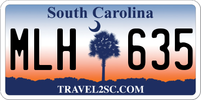 SC license plate MLH635