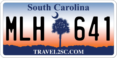 SC license plate MLH641