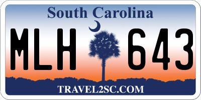 SC license plate MLH643
