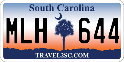 SC license plate MLH644